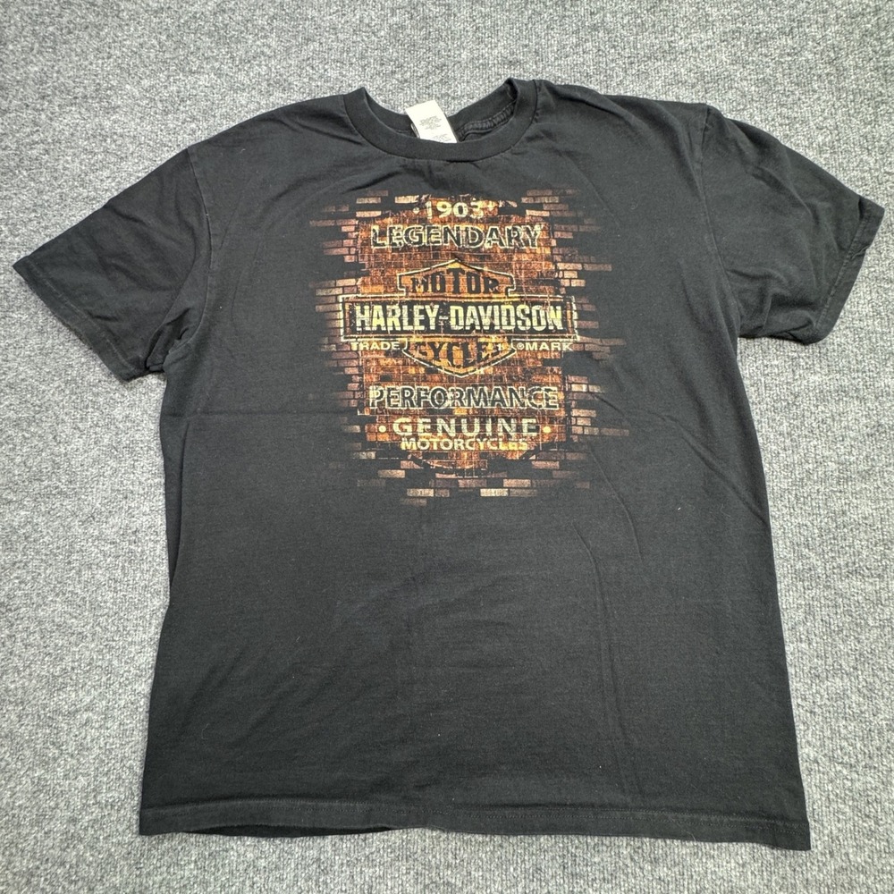 Harley Davidson T Shirt Mens XL Black White Mountain New Hampshire Biker